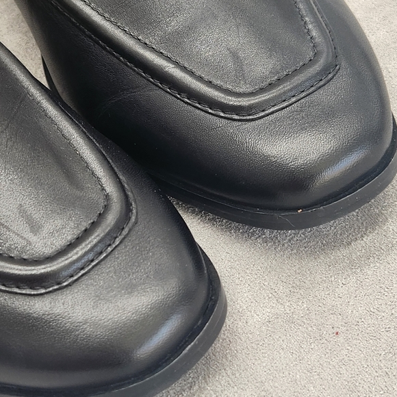 Reiss Dress Loafers 9.5 Black Leather Angela Apron Toe CBK Carolyn New $275 - Picture 11 of 16